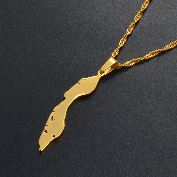 Anniyo Curacao Islands Map Pendant Necklaces Silver Color/Gold Color Jewelry Maps  @018921