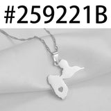Anniyo Map of Guadeloupe Pendants Necklaces for Women Jewelry France Guadeloupe Map Heart and Contour Design @259121