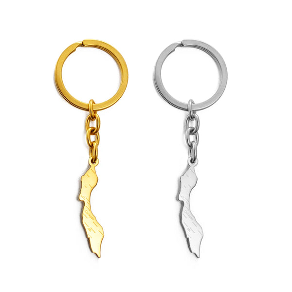 Anniyo Curacao Bonaire Punjab Key Chain Gold Color/Silver Color Charm Key Ring  Jewellery for Women Men #230821