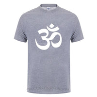 OM AUM SYMBOL  Relaxation T-Shirt For Male Men Funny Cotton Short Sleeve Streetwear JN BUDDHISM OM MANI PADME HUM T Shirt