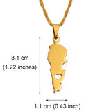 Anniyo Lebanon Country Map Pendant Necklaces Gold Color Jewelry Liban Maps of Lebanese Patriotic s @018521