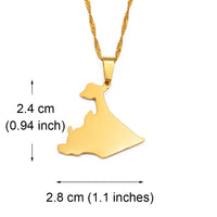 Anniyo Ethiopia Ogaden Region Pendant Necklace for Women Men Jewelry #209521