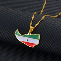 Anniyo Somaliland Pendant Necklaces for Men Women Gold Color Jewelry #263421