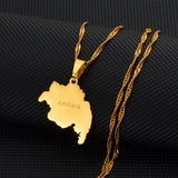 Anniyo Ethiopia Amhara Pendant Necklaces for Women Jewelry for Gold Plated #239121