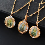 Saint Nicholas Saint Matrona Blind of Moscow Necklaces St. Innocent Orthodox Church Orthodox Pope Cross Pendant Jewelry Russia##