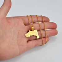 Anniyo Gold Color and Silver for Ethiopia Tigray Region Pendant Necklaces African Jewelry #237721