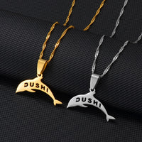 Anniyo Curacao Dolphin Pendant Necklaces Dushi Jewelry for Women Men #266521
