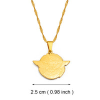 Anniyo Ashur Pendant Necklaces for Women Men Jewelry Assyrian Symbol  @239021