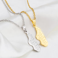 Anniyo Madagascar Map With Cities Name Pendant Necklaces Women Jewelry Africa Malagasy Maps @269421