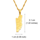 Anniyoc Belize Map Cities Pendant Necklaces for Women Gold Color Charm Belize's Maps Jewelry #168821