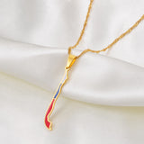 Anniyo Chile Map Flag Pendant Necklaces Gold Color Silver Color Charm Republic of Chile Jewelry Chilean  #244221