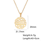 Cazador Hollow Faith Hope Letter Pendant Necklace for Women Stainless Steel Jewelry Charm Necklace Birthday Party Gifts New 2025