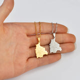 Anniyoc Bolivia Map Country Cities Name Pendant Necklaces for Women Gold Color Bolivians Maps Jewelry Patriotic  #174221