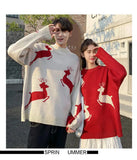 Christmas Sweater Women Autumn Winter Korean Loose Pullover Deer Sweater Men and Woman Oversized Sweaters Couples