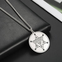 Dawapara Abracadabra Pendant Abraxas Cabalistic Magic Occult Esoteric Amulet Necklace Supernatural Stainless Steel Jewelry