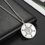 Dawapara Abracadabra Pendant Abraxas Cabalistic Magic Occult Esoteric Amulet Necklace Supernatural Stainless Steel Jewelry