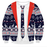 3D Christmas Deer Snowman Christmas gift Santa Claus Patterned Ugly Sweater Jerseys and Sweaters blouses For Men Women Pullover