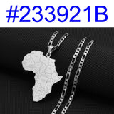 Anniyo Africa Map & Country Name Pendant Necklaces for Women Men African Maps Jewelry Nigeria,Congo,Ghana,Sudan,Somalia #233921