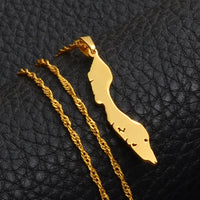 Anniyo Curacao Islands Map Pendant Necklaces Silver Color/Gold Color Jewelry Maps  @018921