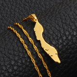Anniyo Curacao Islands Map Pendant Necklaces Silver Color/Gold Color Jewelry Maps  @018921