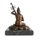 Bronze Saraswati Sculpture Hindu Mythology Wisdom Wealth Goddess India Buddha Figurine Statue Art for Business Gift