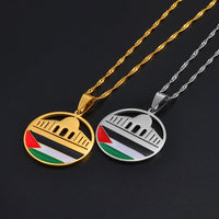 Anniyo Al-Aqsa Mosque and Palestine Pendant Necklaces Jewelry #255621
