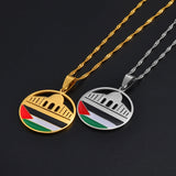 Anniyo Al-Aqsa Mosque and Palestine Pendant Necklaces Jewelry #255621