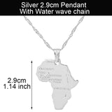 Anniyo Africa Map Pendant Necklace Women Men Silver Color/Gold Color Ethiopian Jewelry Wholesale African Hiphop Item @132106