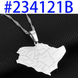 Anniyo Saudi Arabia Map With Cities Name Pendant Necklaces Charm Saudi Jewelry for Gold/Silver Color @234121