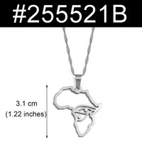 Anniyo Africa Map and Egypt Eye Charm Pendant Necklace The Eye Ancient Egyptian Symbol Jewelry #255521