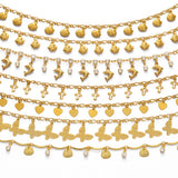 Anniyo Charm Anklet of Butterfly Dolphin Stone Shell Cross Heart fish Foot Chain Gold Color Jewelry Wedding Party Anklet #122616
