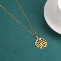 Cazador Hollow Faith Hope Letter Pendant Necklace for Women Stainless Steel Jewelry Charm Necklace Birthday Party Gifts New 2025