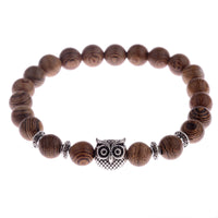 8mm Natural Wood Buddha Bracelet Men Handmade Charms OM Beads Yoga Chakra Mala Prayer Bracelet Meditation Jewelry pulsera