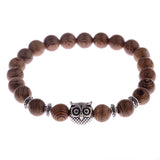8mm Natural Wood Buddha Bracelet Men Handmade Charms OM Beads Yoga Chakra Mala Prayer Bracelet Meditation Jewelry pulsera
