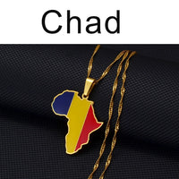 Anniyo 3CM Hip-hop Africa Map Pendant Necklace Jewelry Eritrea,Gambia,Guinea,Congo,Tunisia,Benin,Libay,Namibia,Chad,Botswana