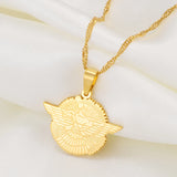 Anniyo Ashur Pendant Necklaces for Women Men Jewelry Assyrian Symbol  @239021