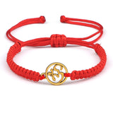 Charm OM Symbol Handmade Braided Rope String Adjustable Red Black Bracelets Women Men Lucky Fashion Jewelry Friend Gift Prayer