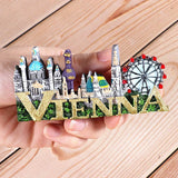 Magnetic refrigerator magnets Italy Switzerland Chile Austria European  countries Tourist attractions souvenir Home decoration