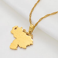 Anniyo New Item Venezuela Map Pendant Necklaces Silver Color/Gold-Plated Jewelry Venezuelan Jewellery @135721