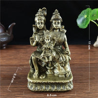 Bronze Color Shiva Statue Hindu Ganesha Vishnu Buddha Statue Figurine Home Office Decoration India Religion Feng Shui Crafts
