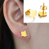 Anniyo 1.1CM Kosovo Stud Earrings For Women Girls Gold Color Jewelry Kosoves Earrings Jewellery #200021