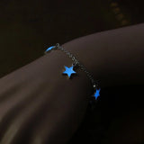 New Fashion Luminous Stones Bead Star Pendant Anklet For Women Bohemia Beach Tassel Handcrafted Ankle Chain Boho Jewelry