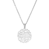 Cazador Hollow Faith Hope Letter Pendant Necklace for Women Stainless Steel Jewelry Charm Necklace Birthday Party Gifts New 2025