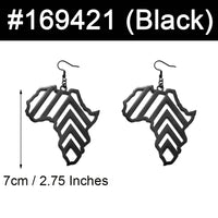 Anniyo 7cm African Map Earrings Big Exaggerate Larger Earring Stud Africa Ornaments Traditional Ethnic Hyperbole Jewelry #169421