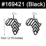 Anniyo 7cm African Map Earrings Big Exaggerate Larger Earring Stud Africa Ornaments Traditional Ethnic Hyperbole Jewelry #169421