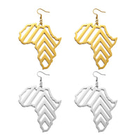 Anniyo 7cm African Map Earrings Big Exaggerate Larger Earring Stud Africa Ornaments Traditional Ethnic Hyperbole Jewelry #169421
