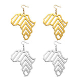 Anniyo 7cm African Map Earrings Big Exaggerate Larger Earring Stud Africa Ornaments Traditional Ethnic Hyperbole Jewelry #169421