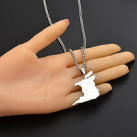Anniyo (3.5cm Big) Trinidad and Tobago Map City Name Pendant Necklaces Women Men Stainless Steel Ethnic Jewelry #119421B