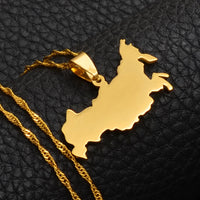 Anniyo Russia Map Pendant Necklaces The Russian Federation Charm Jewelry Silver Color/Gold Color Chain Necklaces #008021