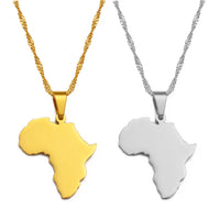 Anniyo 2.4cm Africa Map Pendant Necklaces Women Girls African Maps Fine Design Jewelry Nigeria,Congo,Ghana,Sudan,Somalia #237021